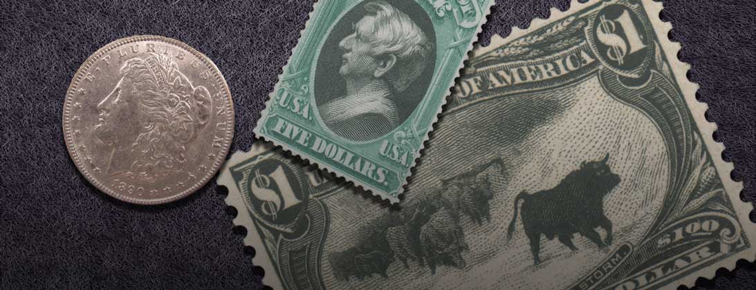 Stamps, coins, and banknote appraisal
